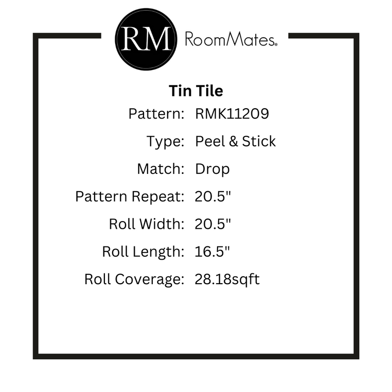Tin Tile Peel & Stick Wallpaper