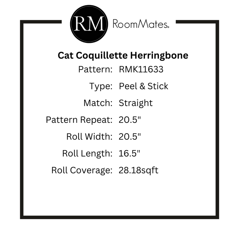 Cat Coquillette Herringbone Peel & Stick Wallpaper