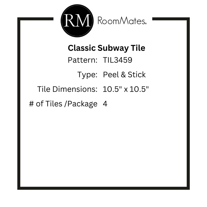 Classic Subway Peel & Stick Backsplash Tiles
