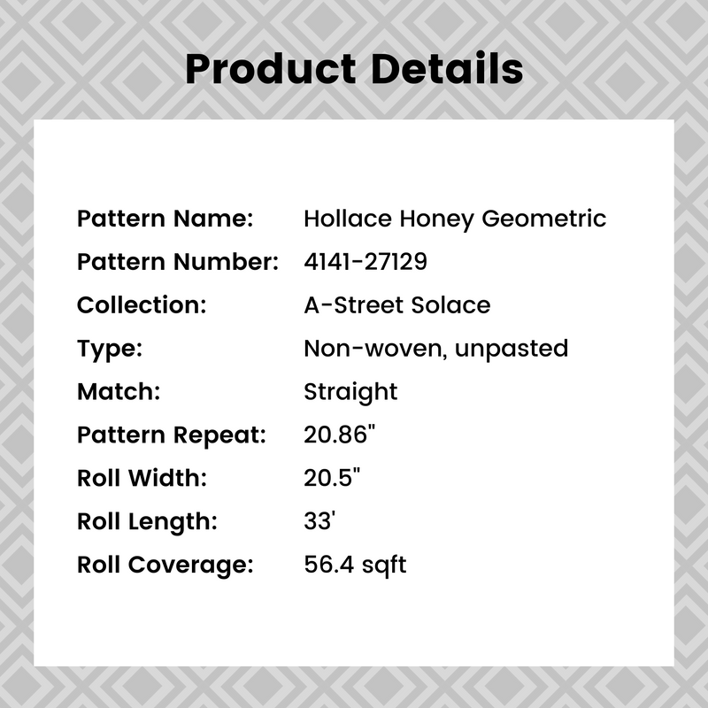 Hollace Honey Geometric Wallpaper
