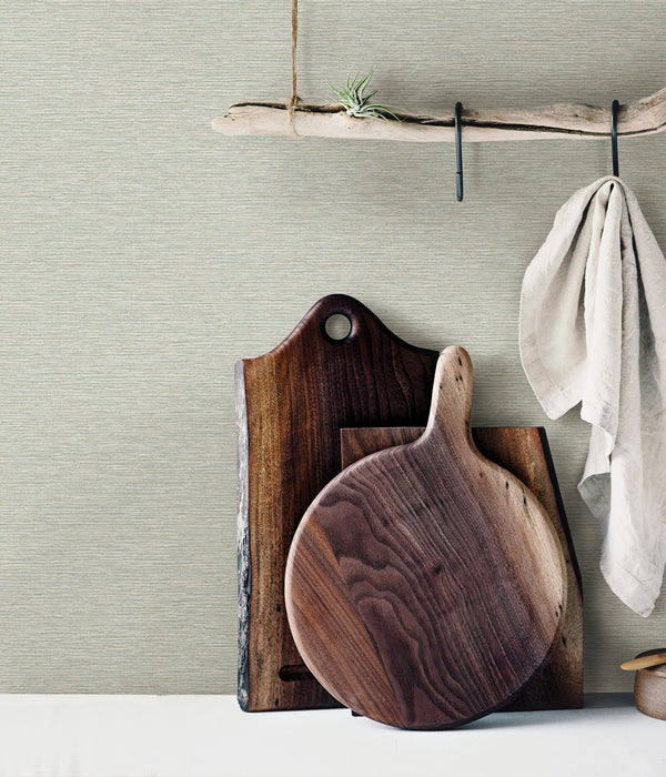 Gump Seafoam Faux Grasscloth Wallpaper