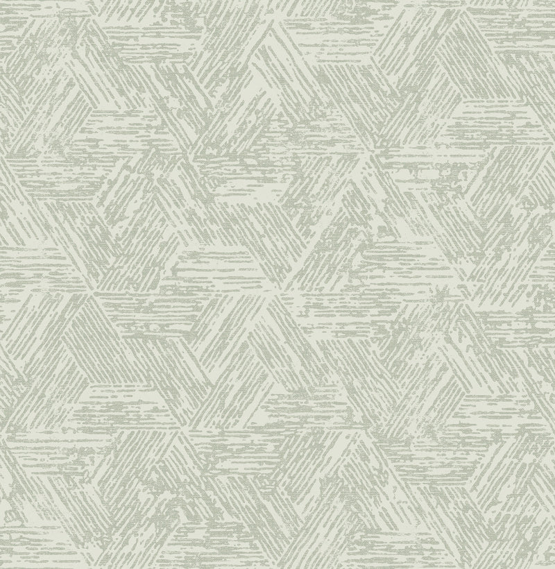Retreat Sea Green Quilted Geometric Wallpaper