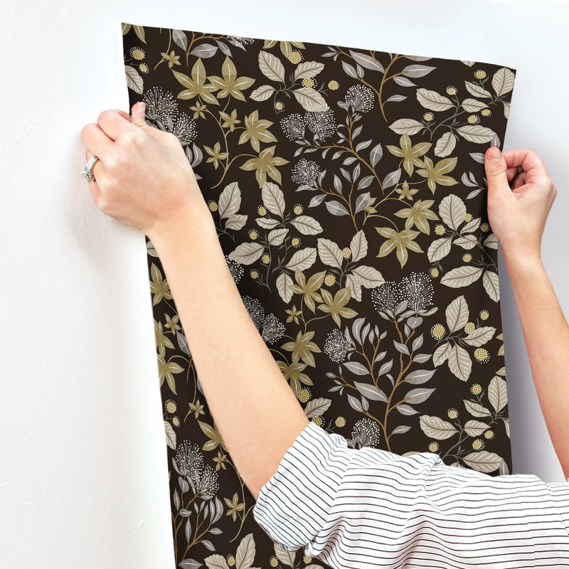 Mildred Black Botanical Trail Wallpaper