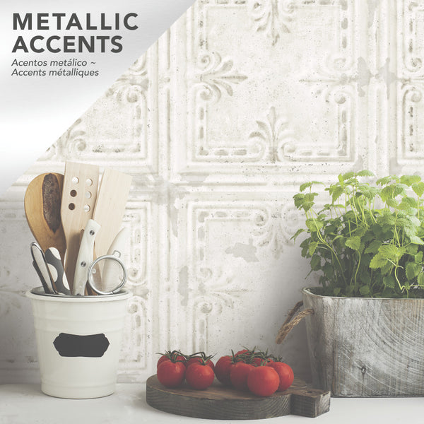 Tin Tile Peel & Stick Wallpaper