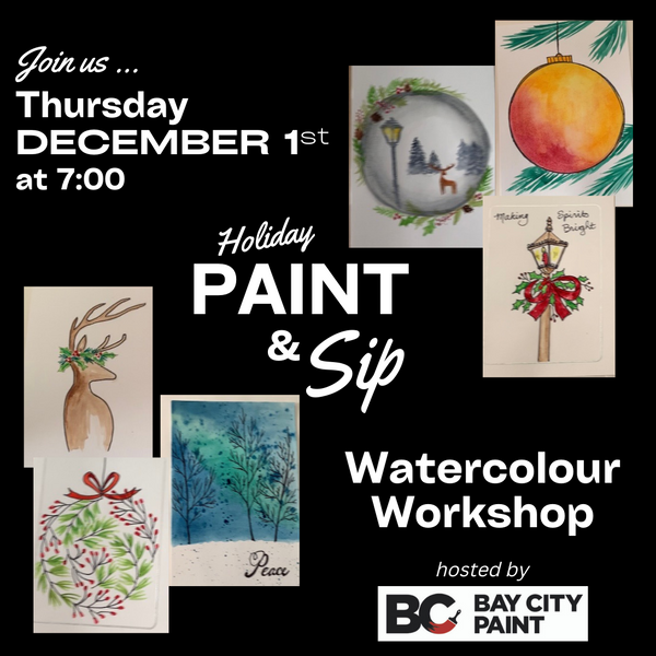 Holiday Paint & Sip Workshop - Thursday December 1st